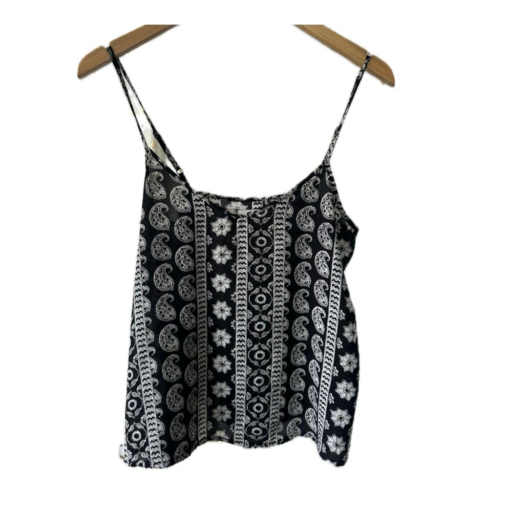 Hollister Sheer Bohemian Flowy Adjustable straps Mix Print Cami Tank Top S